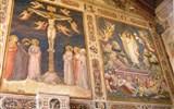 Michelangelo Buonarotti, veliký mistr italské renesance - Itálie - Florencie - Santa Croce, 1294-1442, je zde pohřben Michelangelo či Galileo