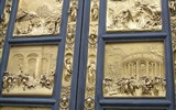Florencie, Siena, Lucca -  poklady Toskánska letecky 2021 - Itálie, Florencie - východní dveře baptisteria, odlité z jednoho kusu, 1424-52