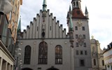 Slavnosti piva v Mnichově - Oktoberfest - Německo - Mnichov, Stará radnice, 1470-75, J.v.Halspach, přest. 1877-1934 novogoticky