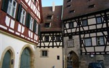 Bavorské Franky, perly UNESCO, Bamberg a festival Sandkerwa 2022 - Německo - Bamberg - hrázděné domy v historickém centru
