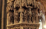 Kouzelné Lotrinsko, Alsasko, Vogézy a vinná stezka 2021 - Francie - Alsasko - Štrasburk, katedrála, kazatelna