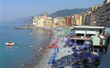 Ligurská riviéra a Cinque Terre s koupáním 2022 - Itálie - Ligurie - pláže v Camogli