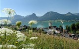 Zájezdy s turistikou - Rakousko - Rakousko - Sankt Wolfgang - pohled na městečko na břehu jezera Wolfgangsee