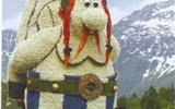Narcisový festival 2 dny - Rakousko - Štýrsko -Bad Aussee, Narzissenfest (Květinové korzo), postavy vytvořené z desítek tisíc květů