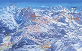 Lyžování Dachstein - Rakousko - mapa lyžařských terénů Dachstein-West