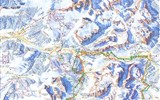Lyžování Val Gardena, Dolomiti Superski - Itálie - Val Gardena - lyžařská mapa Val Gardeny a širšího okolí včetně skupiny Sella