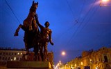 Petrohrad - Rusko - Petrohrad - večerní Něvský prospekt