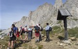 Dolomity, kouzelné údolí Val Gardena - Itálie - Dolomity - chvíle odpočinku na tůře