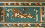 Kréta, ostrov boha Dia - Kréte - Knossos - fresky z minojské doby s tanečníky s býky
