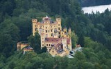 Královské zámky v Bavorsku a alpská příroda - Německo - Bavorsko - Hohenschwangau, oblíbený zámek Maxmiliána II.