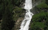 Ötztalské údolí s kartou a termály 2022 - Rakousko - Tyrolsko - vodopád Stuibenfall