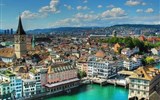 Ostrov Mainau a švýcarská nej - Švýcarsko - Zurich - největší město země a hlavní město kantonu Zurich