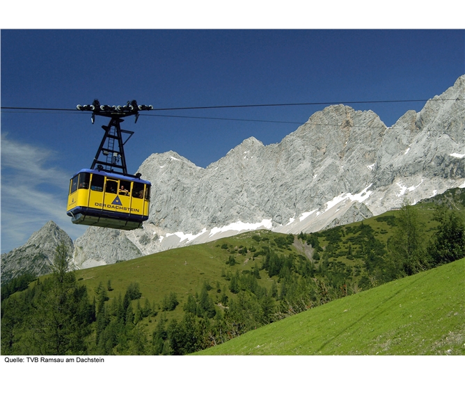 Krásy Solné komory 2021 - Rakousko - lanovka z Ramsau am Dachstein