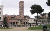 Řím, věčné město  (v září) - Itálie - Řím - Santa Maria in Cosmedin, postaven v 6.stol na základech ant.chrámu, ve 12.stol přestavěn