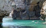 Chorvatsko - Chorvatsko - ostrůvek Ravnik se Zelenou jeskyní, přírodní památka Stiniva