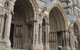 Francie, památky UNESCO - Francie - Chartres, katedrála, Severní portál s výjevy ze Starého zákona