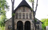 Advent v Harzu, UNESCO a vláček na Brocken 2022 - Německo - Harz - Goslar - Domvorhalle, severní předsíň kostela sv.Šimona a Judy, vysvěcen 1051, 1819 zbourán až na tento objekt