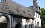 Advent v Harzu, UNESCO a vláček na Brocken 2022 - Německo - Harz - Goslar, bývalý špitál sv.Kříže Většího, 1254, s románskými stavebními prvky