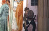 Florencie, Toskánsko, perla renesance a velikonoční slavnost ohňů 2021 - Itálie - Florencie - kaple Brancacciů, Osvobození sv.Petra