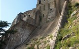 Mont-St-Michel - Francie - Bretaň - Mont St.Michel, výtahová dráha pro dopravu nákladů do kláštera