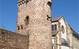 Alsasko - Francie - Alsasko - Obernai, zbytky hradeb z roku 1298, původně 1,5 km a 30 věží