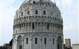 Pisa - Itálie - Toskánsko - Pisa, baptisterium, 1153-1260, dokončeno N. a G.Pisanem v gotickém slohu