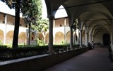 Gurmánské Toskánsko a oblast Chianti 2023 - Itálie -  San Gimignano -  křížová chodba kláštera San Agostino, 2.pol. 15.století