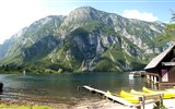 Bohinjské jezero - Slovinsko - Julské Alpy - půjčovna lodí u Bohinjského jezera