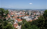 Lublaň - Slovinsko - Lublaň, pohled na město od hradu