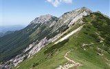 Slovinsko, hory, moře a jeskyně na jaře 2023 - Slovinsko - Julské Alpy - sedlo Vraca