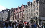 Edinburgh - Velká Británie -Skotsko - Edinburg, historické domy na Royal Mile