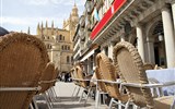 Kastilie - Španělsko - Kastilie a León - Segovia, všudypřítomné kavárničky