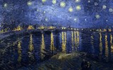 Amsterdam, Rotterdam a Floriade EXPO letecky 2022 - Vincent van Gogh, Hvědná noc nad Rhonou, 1888