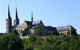 Bamberk, císařské a biskupské město v adventu - Německo - Bamberg . opatství Mixhaelsberg, románské z let 1320-87