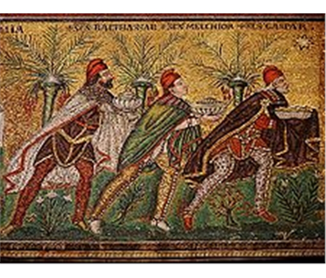 Rimini a krásy Adriatické riviéry 2023 - Itálie - Ravenna - bazilika Sant´Apolllinare Nuovo, mozaika tří králů