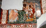 Řím, Cerveteri a koupání v Tyrrhénském moři - Itálie - Cerveteri - fresky z etruské nekropole z 9.až 3. století př.n.l
