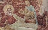 Assisi - Itálie - Assisi - bazilika San Francesco, Izák žehná Jakubovi od Giotta