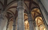 Jižní Toskánsko a kraj Etrusků Lazio 2022 - Itálie - Lazio - Pienza, Duomo, 1459-62, jde o gotický halový kostel, prosvětlený, podle rakouských vzorů