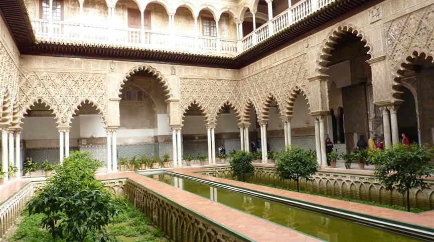 Andalusie, památky UNESCO, slavnosti a přírodní parky 2024  Španělsko - Andalusie -  Sevilla, Alcazár, Patio de las Doncellas