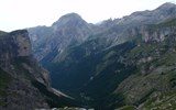 Dolomity, kouzelné údolí Val Gardena - Itálie, Dolomity - pohled z planiny Gherdenaccia