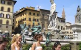 Florencie, Siena, Lucca -  poklady Toskánska letecky 2021 - Itálie - Florencie - Fontana di Nettuno