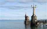 Bodamské jezero a okolí - Německo - Bodamské jezero - socha Imperie u vjezdu do přístavu v Kostnici