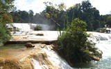 Mexiko, bájná země Mayů, Aztéků a kouzelné přírody 2022 - Mexiko - vodopády Aqua Azul na řece Río Shumulhá