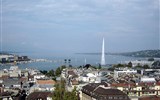 Ženeva - Švýcarsko - Ženeva - obří vodotrysk Jet d'Eau