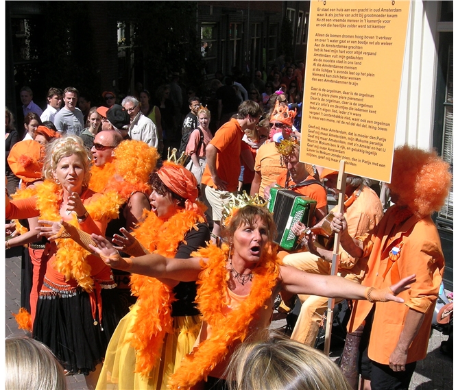 Holandsko, zahrady a Den královny - Holandsko - Koninginnedag (Den královny) se slaví od roku 1889