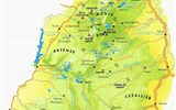 Sopky Auvergne, regionální přírodní park - Francie - Parc naturel régional des volcans d'Auvergne - mapa