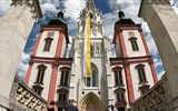 Štýrské hory a Vídeň - Rakousko - Mariazell - původní gotická bazilika barokně přestavěná 1702-36