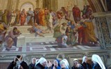 Řím, Capri, Neapol, Pompeje, Amalfi s koupáním 2021 - Itálie - Řím - Vatikánská muzea, Rafaelovy pokoje, Athénská škola filosofů, 1508-11
