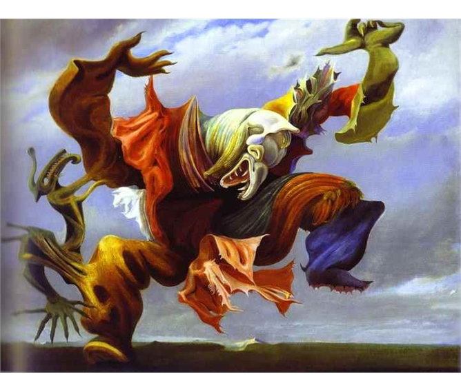 Vídeň, výstavy Max Ernst, Nizozemští mistři - Max Ernst - L Ange du Foyer (Hořící anděl), 1937