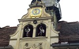 Štýrský Hradec  - Rakousko - Štýrsko - Graz, Glockenspiel, vždy v 11, 15 a 18 tančí štýrský hospodář a hospodyně